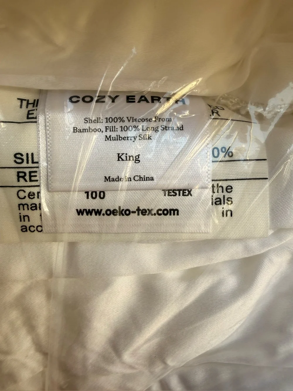 Cozy Earth Silk Comforter - King/California King - NWOT
